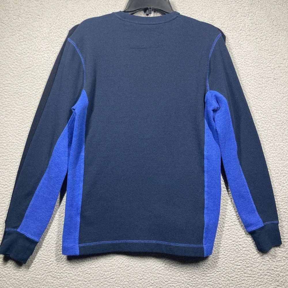 Banana Republic Thermal Waffle Knit Shirts Mens Medium Blue Lot of 2 Long Sleeve
